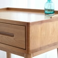 thumbnail image 3 of Youmumeub Small Solid Wood Writing Desk, Compact Computer Desk with Flip-Top Storage, Mirror & Drawers for Home Office, Natural Oak, 3 of 8