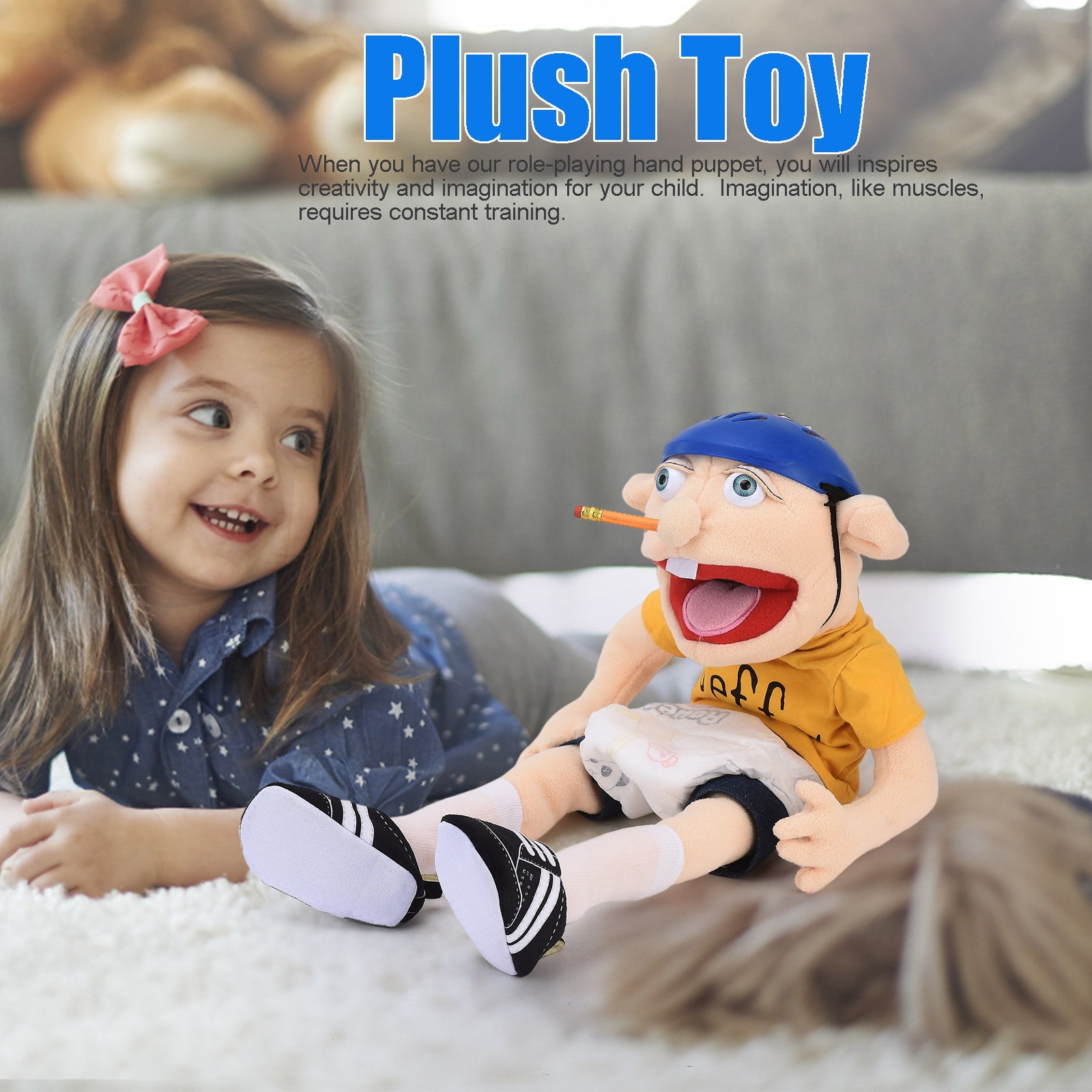 Thicc Jeffy Plush Toy Dolls Cute Stuffed Soft Toy Birthday