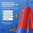 thumbnail image 6 of COSLUS Kids Water Dental Flosser Deep Cleaning Picks Portable 4 Modes for Ages 6+ Safe IPX7 Waterproof Red Blue, 6 of 8