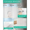 thumbnail image 4 of No Hook Shower Curtains with Snap in Liner, Blue Starfish Coastal Waterproof Fabric Shower Curtain, Summer Beach Ocean Coral Shell Double Layers & See-Through Top Window Bathroom Curtains 48''x72'', 4 of 6