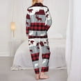 thumbnail image 5 of Bingfone Womens Pajama Sets Buffalo Plaid Forest Print,Long Sleeve Loungewear Pajamas Set-X-Large, 5 of 9