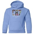 thumbnail image 1 of Sudadera con capucha juvenil Cup & Branch homenaje a Ronaldo, azul Carolina, 1 of 1