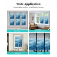 thumbnail image 6 of Window Privacy Film Blue Coastal Wave Stained Glass Window Film Decorative Sun Block Window Cover Modern Abstract Summer Ocean Window Clings Static Adhesive Sticker for Bathroom 17.7"x78.7", 6 of 7