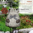 thumbnail image 3 of Alpine Corporation Stone Finish Frog with Metal Flower Statuary, 3 of 14