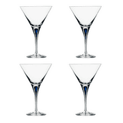 Orrefors Crystal Intermezzo Blue Martini Glass (Set of Four)