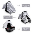 thumbnail image 3 of Carseat Covers Baby Girl, Minky Infant Car Seat Cover Winter, Peekaboo Opening Car Seat Canopy, Multi-use Baby Carrier, Stroller, Nursing Cover, 3 of 7