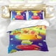thumbnail image 5 of Alienígenas del Planeta Pizza Conjunto de sábanas temático, trío de piezas, cómodo y amigable con la piel, diseño único, regalo de decoración para el hogar para familiares, amigos y fans,135cm *200cm, 5 of 6