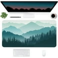 thumbnail image 2 of Fog Misty Forest Mountain Landscape Desk Mat,Extended Gaming Mouse Pad Large Non-Slip Rubber Base Mousepad with Stitched Edges,Waterproof Desk Pad for Computer/Laptop/Work/Office/Home 31.5" X 15.7", 2 of 6