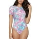 thumbnail image 1 of Balery Tie Dye Body de cuello redondo de manga corta para mujer Tops de manga corta Tops básicos-Medium, 1 of 7