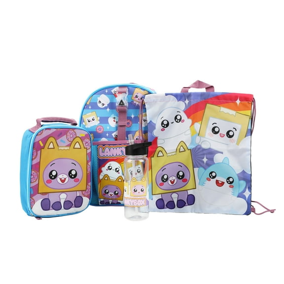 LankyBox 3-Piece Toddler Backpack & Lunchbox Set With Water Bottle