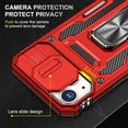 thumbnail image 5 of for iPhone 14 Plus Case with Kickstand with Camera Cover,Military-Grade Protection,Metal Ring Kickstand,Bumper Case for iPhone 14 Plus Case,Red 5-IP14plus-02, 5 of 7