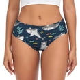 thumbnail image 1 of Fotbe Friendly Sharks Calzones Estampados para Mujer – Ropa Interior de Algodón, Cómoda, Suave y Elástica-4X-Large, 1 of 6