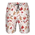 thumbnail image 3 of Balery Gingerbread Holiday Sweets Traje de Baño Estilo Hawaiano para Hombre, Shorts de Secado Rápido con Bolsillos-3X-Large, 3 of 6