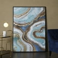 thumbnail image 2 of 66" x 48" Enlarge Slice Geode Framed Wall Art with Black Frame, by DecMode, 2 of 8