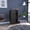 Black, variant on 32" H White Coffee Cart with Aluminum Front and Cabinet / Elegant Storage Option