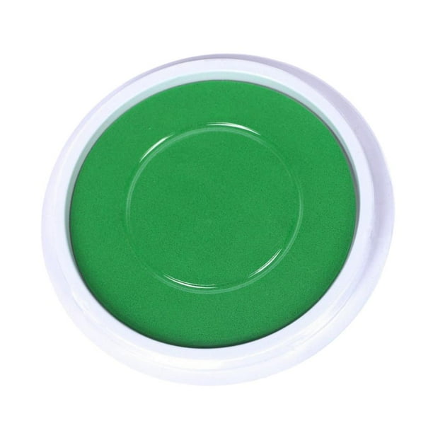 Sellos de tinta para manualidades, Color DIY, almohadilla de tinta los para niños dibujo con impresión digital, pequeño sello de Verde