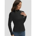 thumbnail image 3 of T-Shirt Women Long Sleeve Mock Neck Slim Fit Tops Base Layer Soft Lightweight Stretch Undershirts, 3 of 6