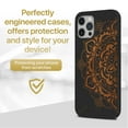 thumbnail image 2 of Case Yard Wooden Case for iPhone-11-Pro-Max Soft TPU Silicone cover Slim Fit Shockproof Wood Protective Phone Cover for Girls Boys Men and Women Supports Wireless Charging Flower Mandala 2 Design, 2 of 7