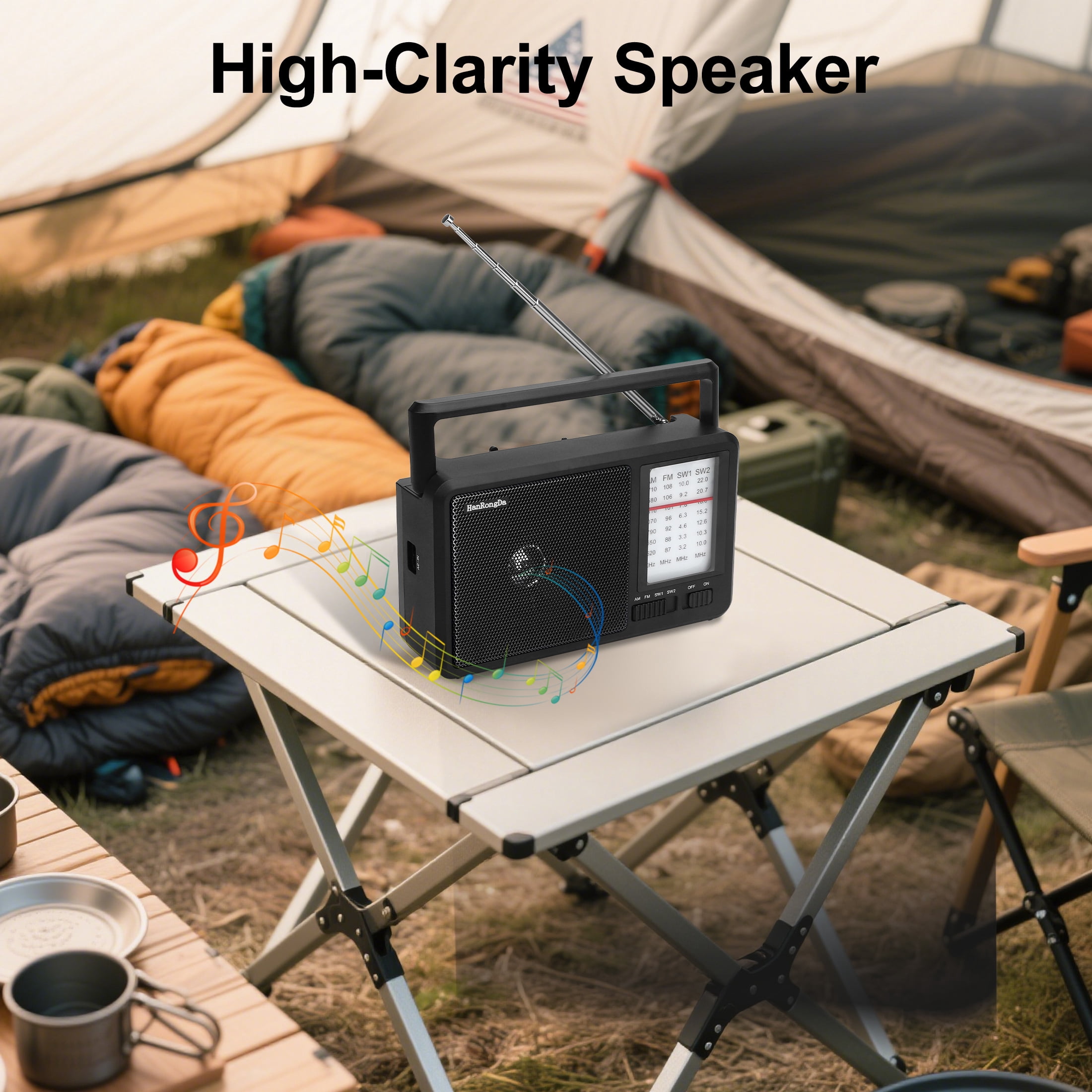 AM FM SW Radio Portable, TSV Shortwave Radio Battery Powered/Plug in Wall for Home Outdoor Seniors, Transistor Antenna
