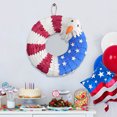thumbnail image 4 of Independence Day Red And White And Blue Hawks Decorative Wreath, 4 of 5