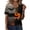 Multicolor, variant on Halloween Printed T-Shirts for Women Gothic Horror Winged Elements Graphic Henly T Shirts Fashion Fantasy Dark Notch V Neck Tee Orange M