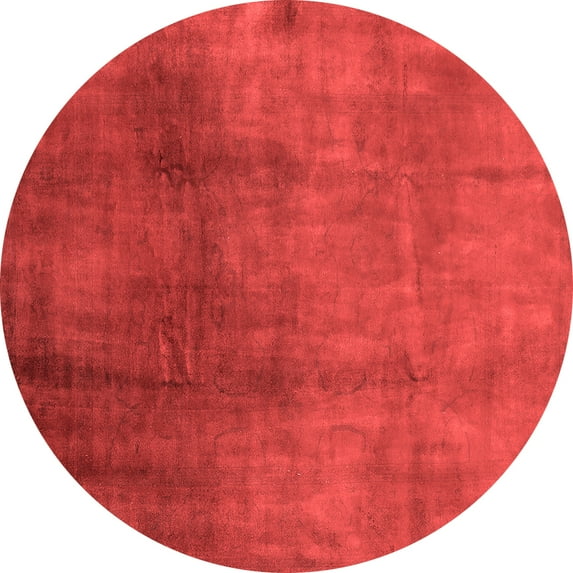 Ahgly Company Indoor Round Oriental Red Industrial Area Rugs, 7' Round