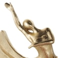 thumbnail image 4 of 9" x 12" Gold Polystone Dancer Sculpture with Black Square Base, by DecMode, 4 of 9