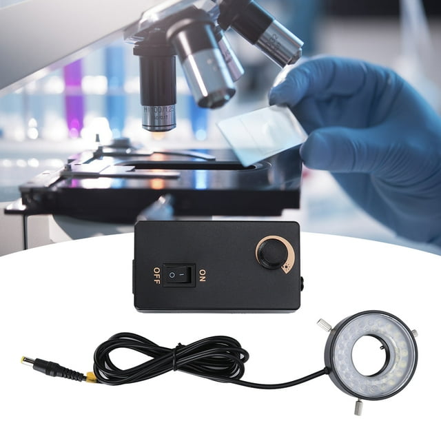 Microscope LED Light, Soft Light LED Ring Light, Flame Retardancy Built-In Led Lights For Human Body Microscope US Plug 100-240V,EU Plug 100-240V