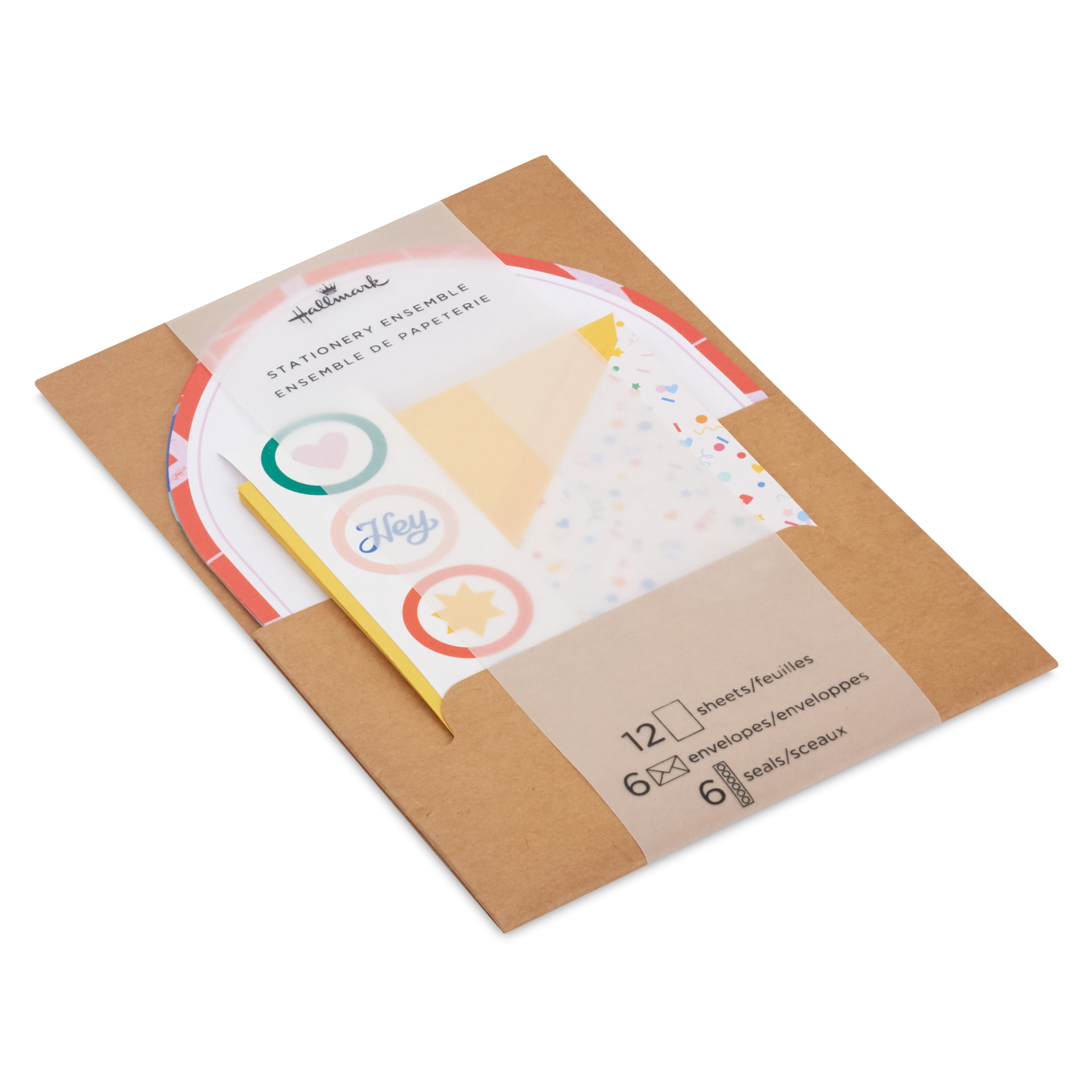 Hallmark Stationery Set (Arched Waves and Frames), 12 Count