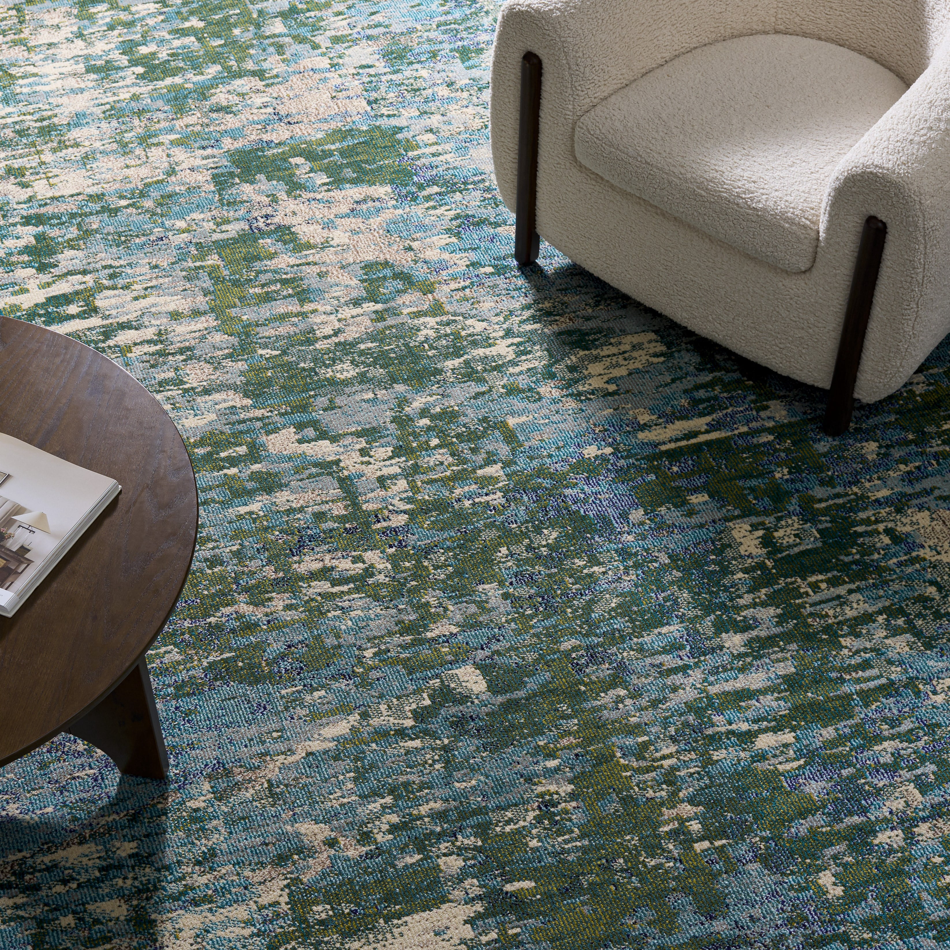 Safavieh Madison Flowers Abstract Area Rug, Green/Turquoise, 12' x 15'