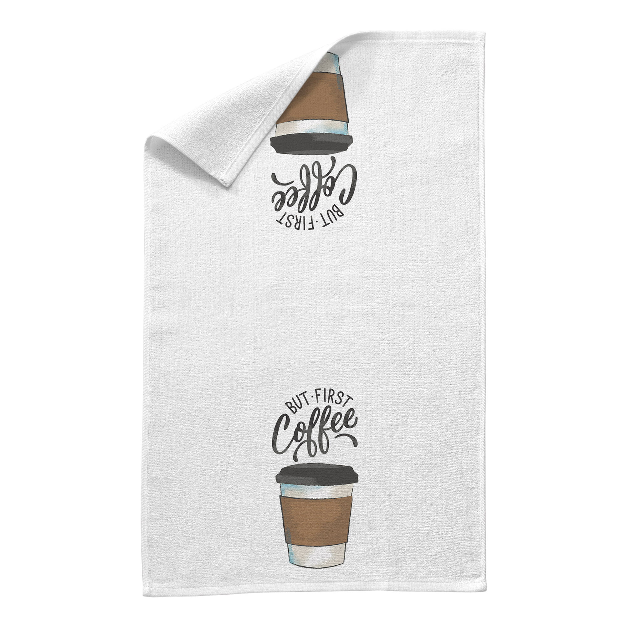 T-fal Brown Coffee Cups Print Dual Cotton Kitchen Towel Set (Set of 2)  62459A - The Home Depot