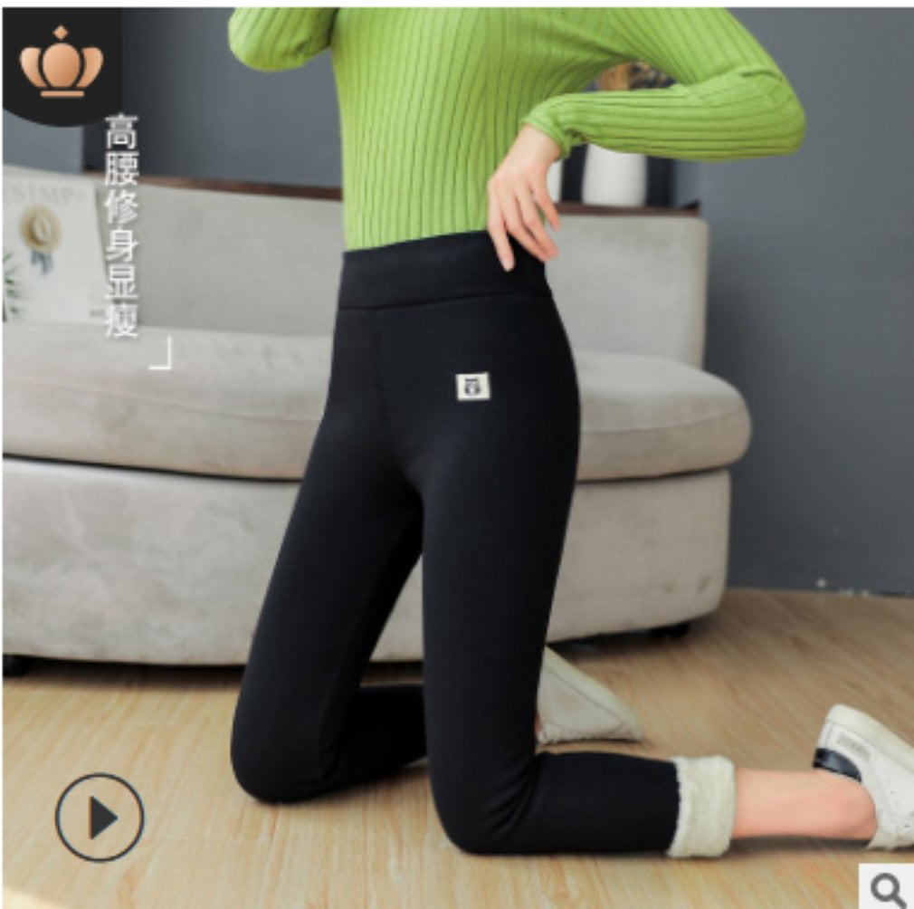 lamb cashmere women pants tight-fitting 