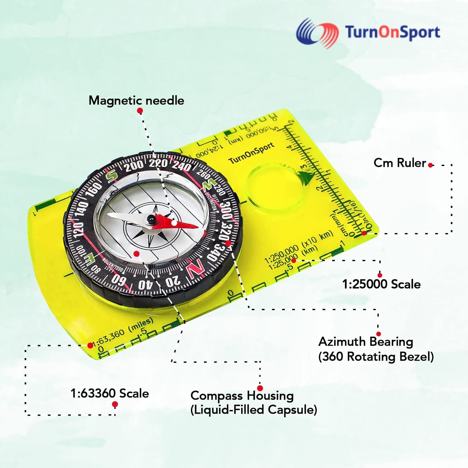 ORUYROP Orienteering Compass Hiking Backpacking Compass Advanced Scout Compass Camping and Navigation Boy Scout Compass Kids Professional Field Compass for Map Reading Best Survival Gifts Walmart