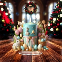 Easter Eggs Decoration Easter Easter Candle Flat Acrylic Ornament