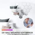 thumbnail image 2 of CAROOTU 9/16 Pcs Mirror Wall Sticker Reflective Self-adhesive DIY PET Crystal Mirror Wall Decals Waterproof, 2 of 6