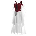 thumbnail image 4 of LINMOUA Women Plus Size Cold Shoulder Butterfly Sleeve Halloween Gothic Dress, 4 of 8