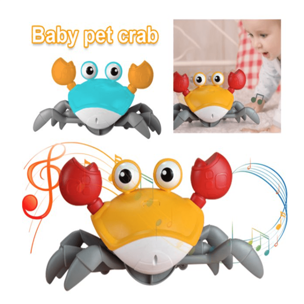 Electronic Pet Crab Crawling Toy for Kids, Interactive Toddler Toy with ...