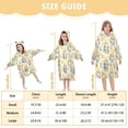 thumbnail image 3 of Dailycode Wearable Blanket Hoodie Oversized Sherpa Flannel Blankets with Pocket for 3-14 Year Old Gnomes and Lemon, 3 of 7