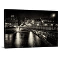thumbnail image 1 of Great BIG Canvas | "Bridge at night, Paris, France" Canvas Wall Art - 48x32, 1 of 2