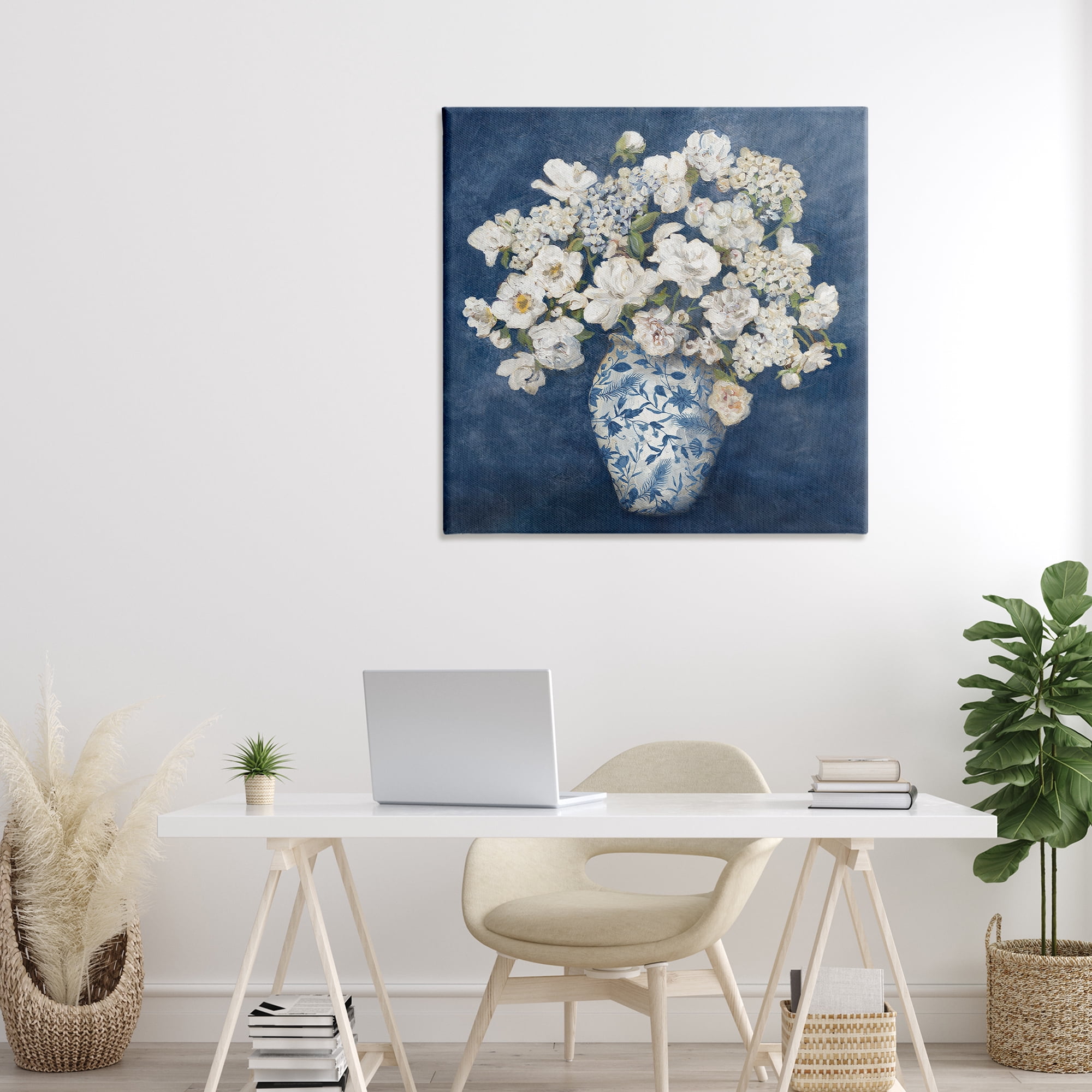 Stupell Industries Classic Blue Chinoiserie Vase Canvas Wall Art, design by Charlene Olson