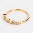 thumbnail image 4 of STERLING MINIMALIST 4X2MM Baguette & Round CZ Diamond Sterling Silver Ring for women Delicate Women's Fine Jewelry , Perfect Gift for Her, 4 of 5