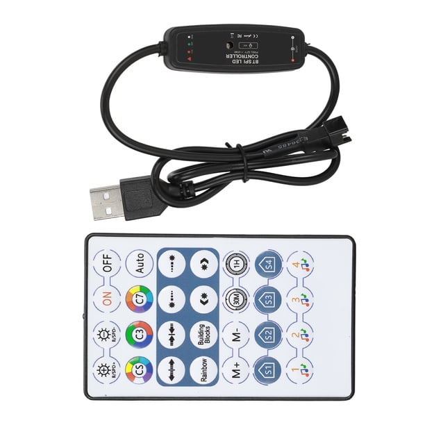 Controlador de tira de luces LED con Bluetooth, controlador de luces LED RGB con Bluetooth inalámbrico, control remoto de luz LED True Excellence