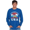 thumbnail image 3 of Retro Cartoon Head Over Heels for USA Long Sleeve TShirt Men Women Brisco Brands S, 3 of 6