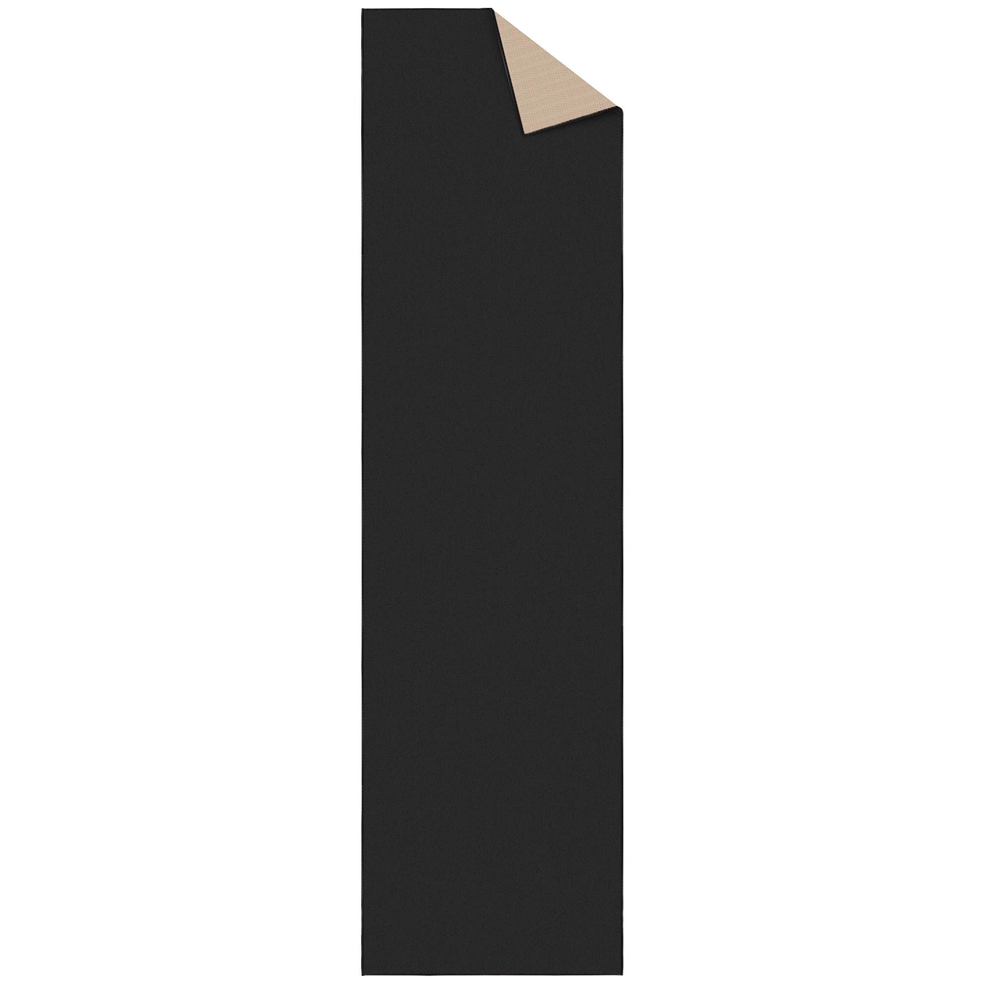 Sweet Home Stores Non-Slip Rubberback Solid 3x10 Runner Rug, 2'7" x 9'10", Black