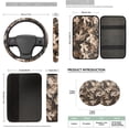 thumbnail image 7 of Binienty 14 Piece Branch Hunting Camo Auto Seat Covers Front And Back with Matching Console Armrest Cover Steering Wheel Cover Seat Belt Cushion Pad Headrest Covers Automotive Interior Decor Set, 7 of 7