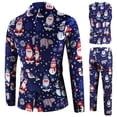 thumbnail image 5 of guisaled Christmas Mens Suits 3 Piece Slim Fit Dressy Party Suit One Button Cute Xmas Holiday Printed Jackets Vest Pants Suits Outfits, 5 of 9