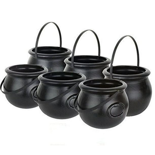 Halloween Cauldron 8 Inch Black Plastic Party Accessory (1 Count) (1