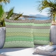 thumbnail image 3 of Throw Pillow Covers 16x16 Inch Set of 2, Sage Green Grey Boho Waterproof Outdoor Pillow Covers, Vintage Ethnic Tribe Abstract Art Decorative Cushion Pillowcases for Couch, Sofa, Bed, Garden, Patio, 3 of 9