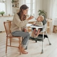 thumbnail image 5 of Ktaxon Baby High Chair, Convertible 6 in 1 High Chairs for Babies and Toddlers, Foldable Baby Highchair with 5-Point Safety Harness, Adjustable Dining Tray, Backrest & Height, Gray, 5 of 15