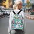 thumbnail image 7 of FORMRS Mini Backpack Purse for Women Travel Daypack Casual Shoulder Bag, Cartoon Easter Bunny, 7 of 7